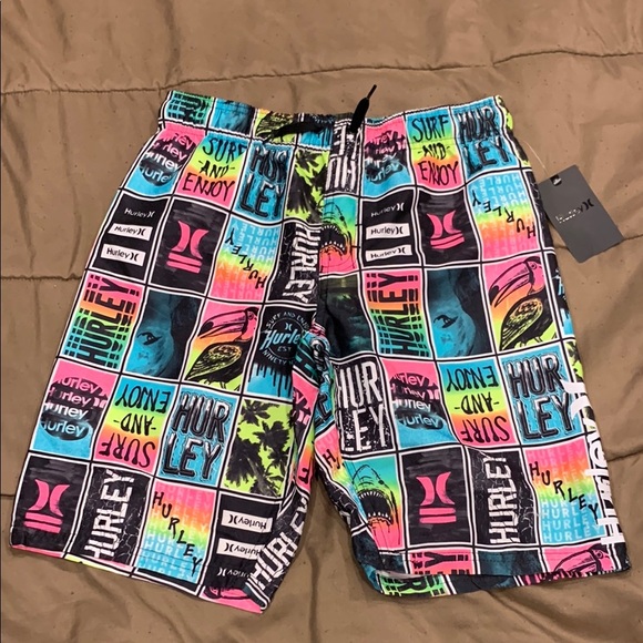 Hurley Boys’ Pull On Graphic Print Board Shorts - Picture 1 of 2